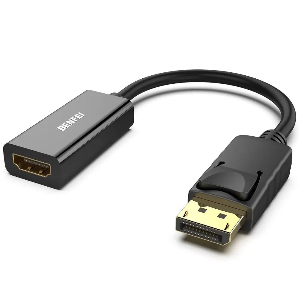 Uni-Directional 4K Display Port to HDMI Adapter - Plated Gold