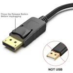 Uni-Directional 4K Display Port to HDMI Adapter – Plated Gold