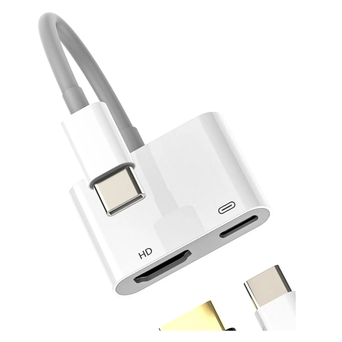 2 in 1 Digital AV Converter - USB C to HDMI and PD Charging Cable - Screen Mirroring and Iphone Compatible