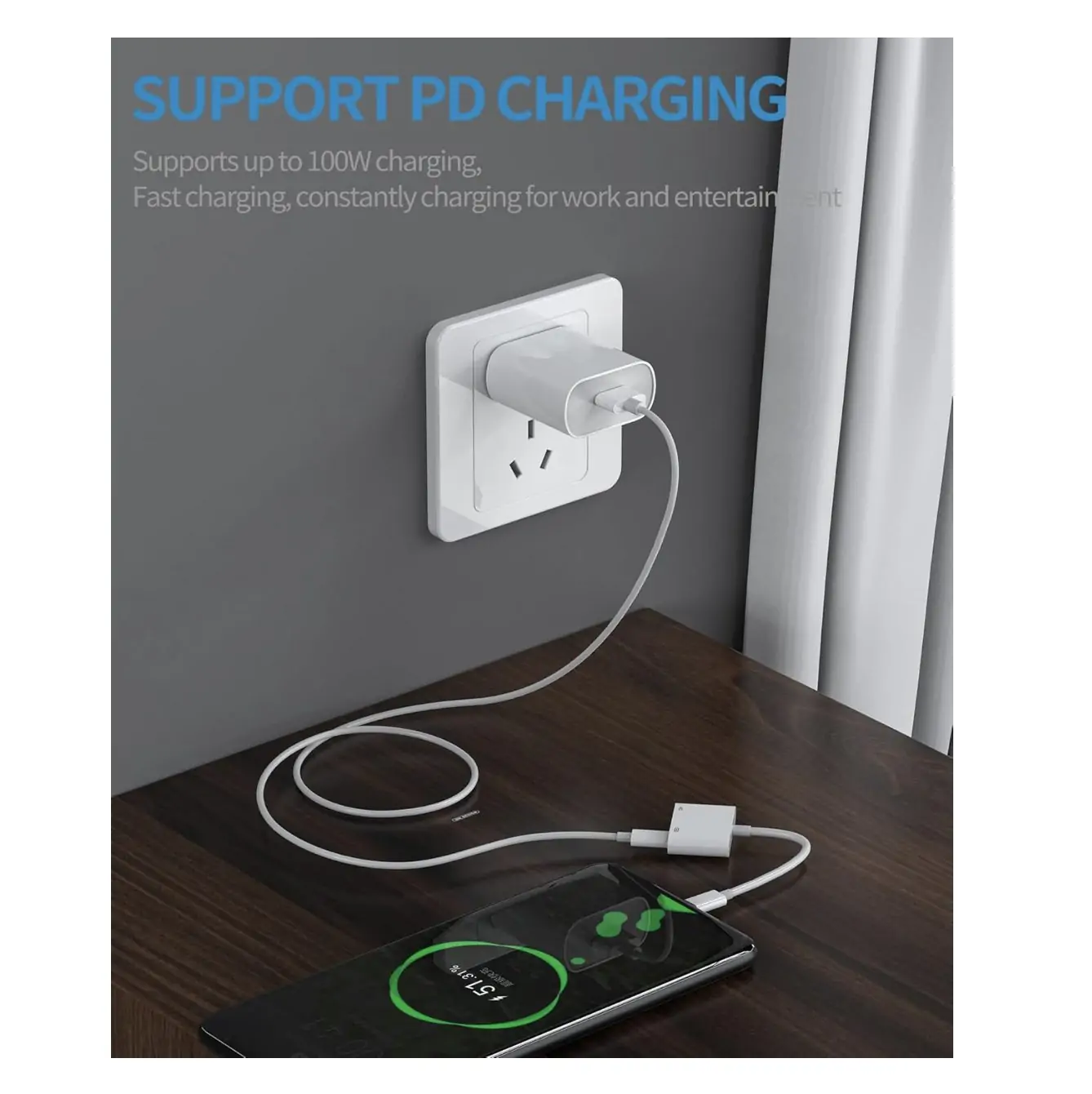 2 in 1 Digital AV Converter - USB C to HDMI and PD Charging Cable - Screen Mirroring and Iphone Compatible2 2 in 1 Digital AV Converter - USB C to HDMI and PD Charging Cable - Screen Mirroring and Iphone Compatible2