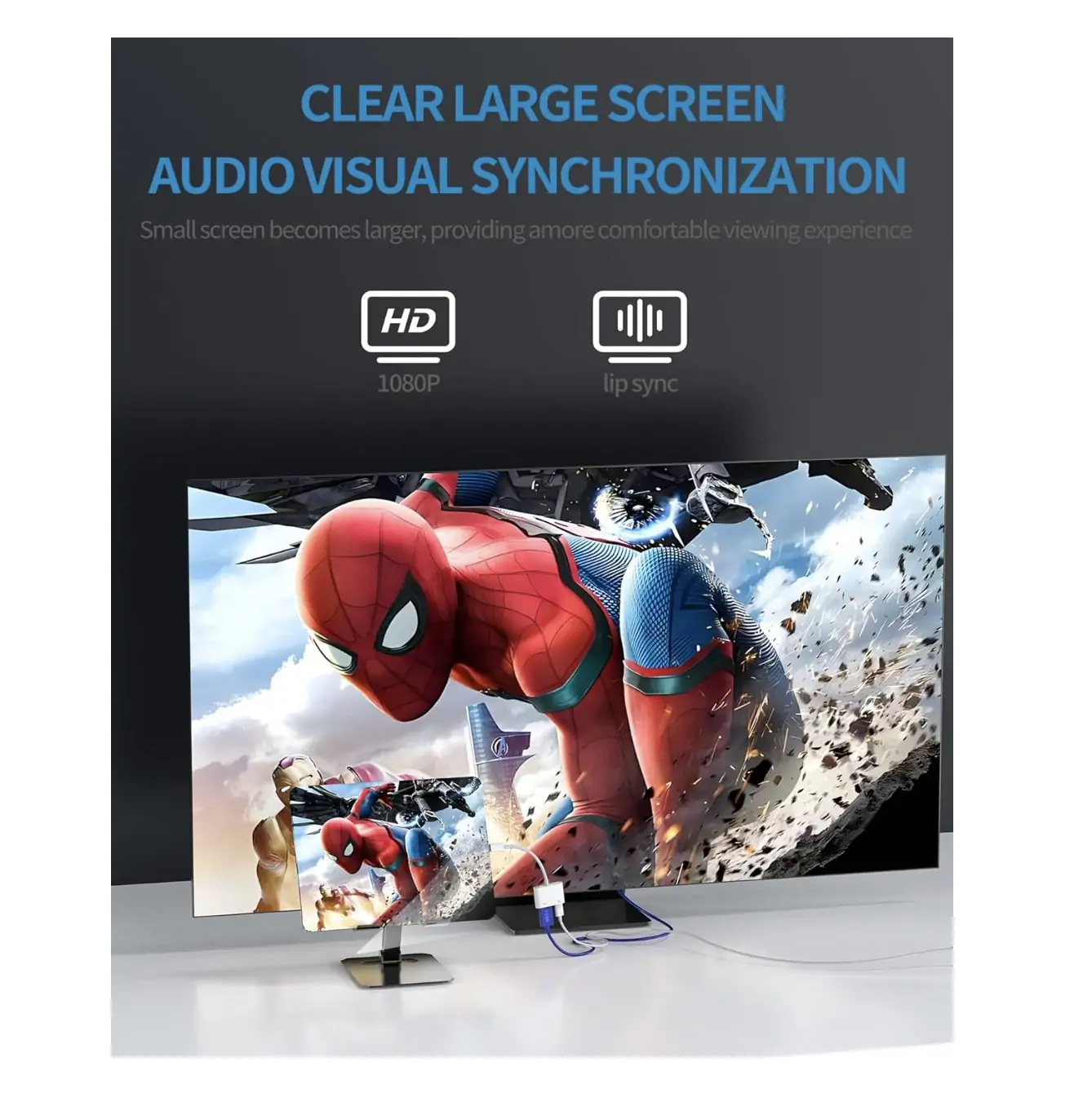 2 in 1 Digital AV Converter - USB C to HDMI and PD Charging Cable - Screen Mirroring and Iphone Compatible6 2 in 1 Digital AV Converter - USB C to HDMI and PD Charging Cable - Screen Mirroring and Iphone Compatible6