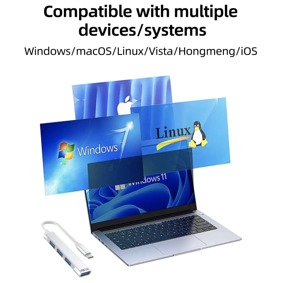 4 Ports Type C to Multiple USB Hub - USB 3.0:3.1 - Thunderbolt 3:4 - White5 4 Ports Type C to Multiple USB Hub - USB 3.0:3.1 - Thunderbolt 3:4 - White5