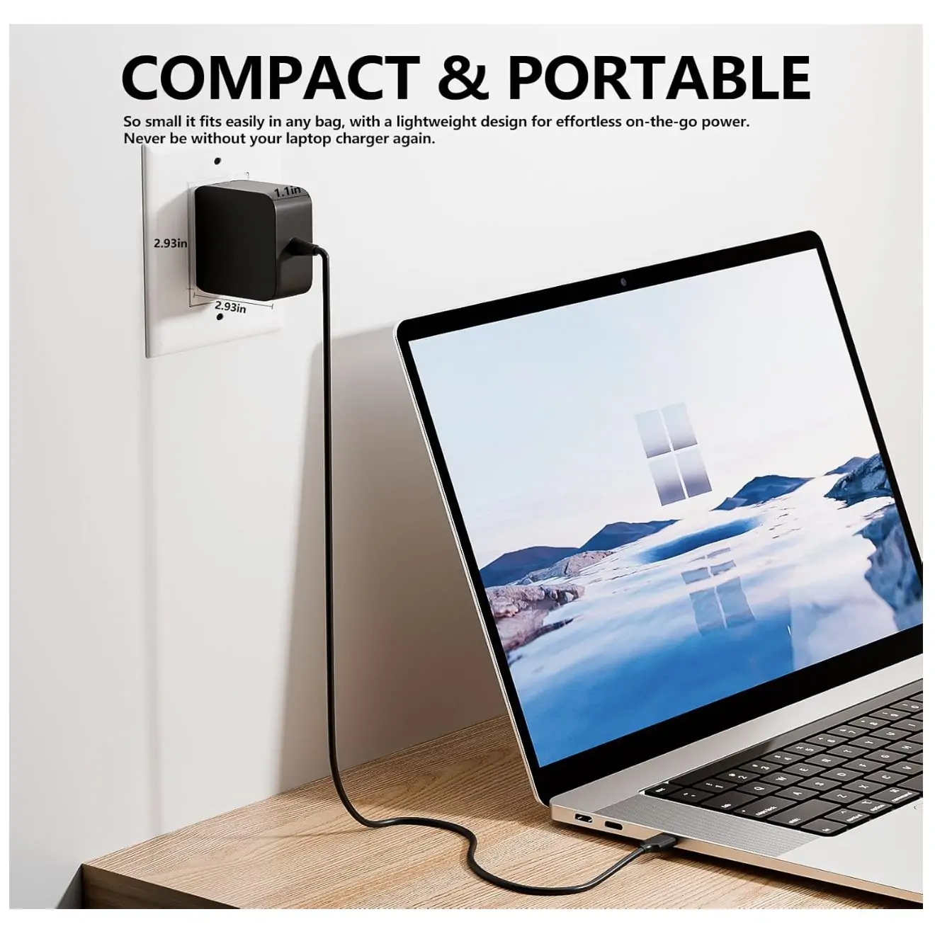 65:45W - Universal Replacement Type C Charger - 20V 2.25:3.25A - Black4 65:45W - Universal Replacement Type C Charger - 20V 2.25:3.25A - Black4
