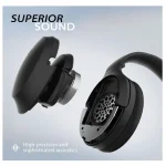 Avantalk Aria Line M – Wired Over-Ear Headphones with in-Line Boom Mic – Built-in Mute Switch – Volume Control – 3.5mm AUX – Black