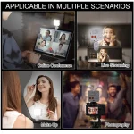 ELZO Rechargeable Selfie Light with Clip – Adjustable 10 Color Modes Up to 6500K CRI 97+, 3 Light Modes