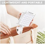ELZO Rechargeable Selfie Light with Clip – Adjustable 10 Color Modes Up to 6500K CRI 97+, 3 Light Modes