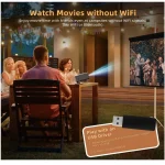 Full HD 1080P Mini Projector – Black