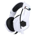 Gaming Headphone with Noise Cancelling Microphone and RGB Lighting – White