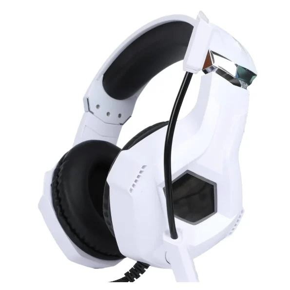 Gaming Headphone with Noise Cancelling Microphone and RGB Lighting - White