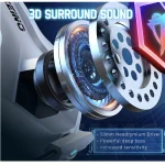 Gaming Headphone with Noise Cancelling Microphone and RGB Lighting – White