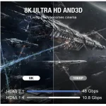 Gold-Plated 8K Compatible High Speed Hdmi 2.1 Cable – 8K@60Hz 4K@120Hz – Red