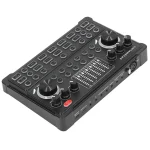 M3+BM800 Podcast Equipment Bundle – XLR Condenser Mic Scissor Kit and Audio Interface – Live Sound Card – Black