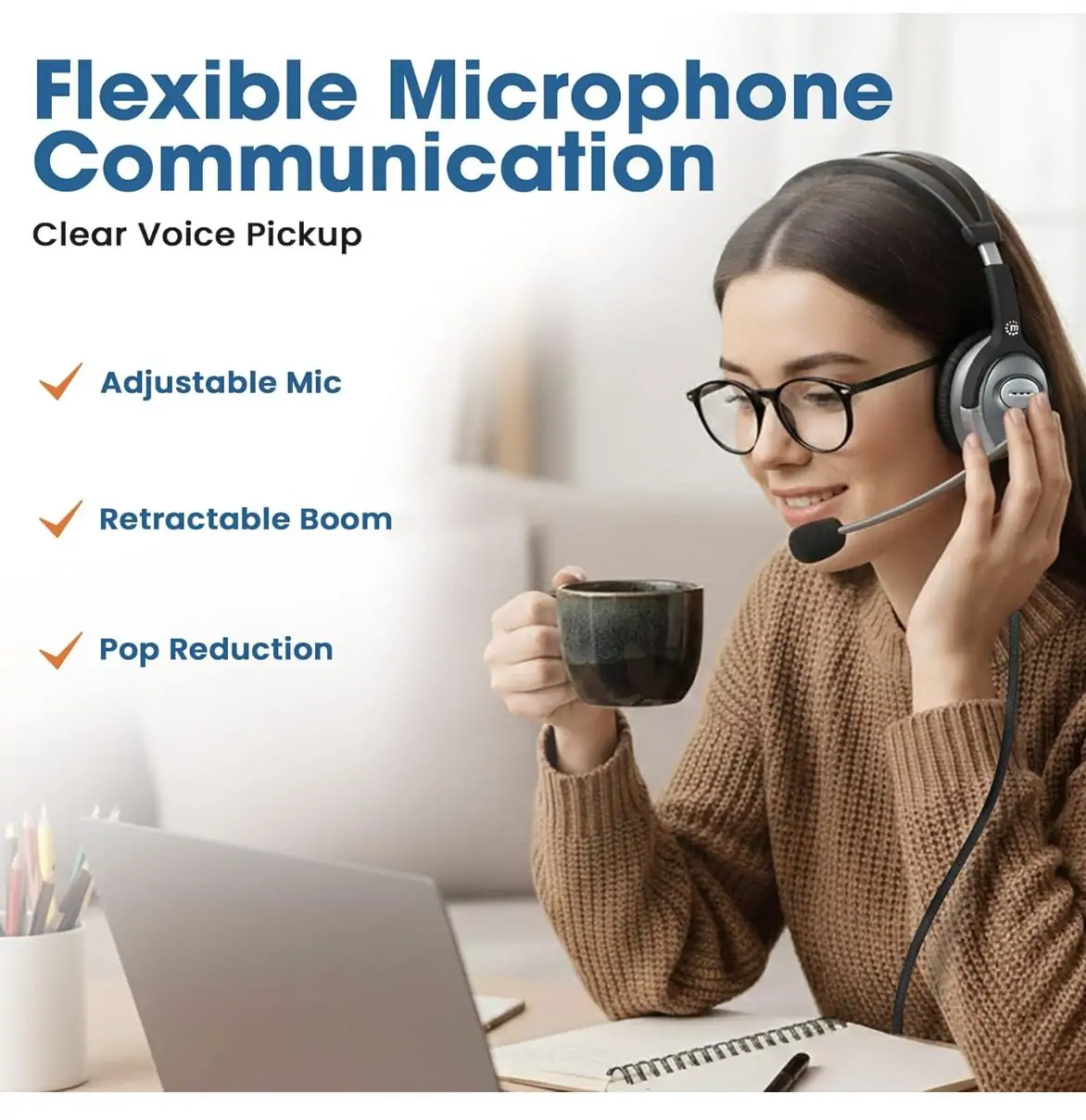 MANHATTAN Wired Headset with Microphone - 8 ft Long Braided Stereo Cable - Single 3.5mm and USB A Jack - Volume Control4 MANHATTAN Wired Headset with Microphone - 8 ft Long Braided Stereo Cable - Single 3.5mm and USB A Jack - Volume Control4