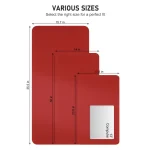 Non-Slip Waterproof PU Leather Desk Pad Protector Mouse Pad – Red