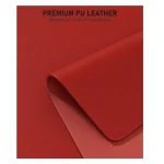 Non-Slip Waterproof PU Leather Desk Pad Protector Mouse Pad – Red