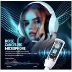 TA4000 Over-Ear Wireless Gaming Headset with ENC Mic – 60H Playtime – 2.4GHz:Bluetooth 5.3 – 3.5mm Wired Modes – White