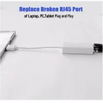 USB to Megabit Ethernet Adapter – 10:100 Mbps LAN – White