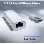 USB to Megabit Ethernet Adapter – 10:100 Mbps LAN – White