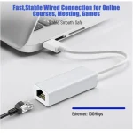 USB to Megabit Ethernet Adapter – 10:100 Mbps LAN – White