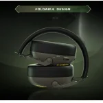 Wireless Gaming Headset with Noise Canceling Microphone – Bluetooth 5.3 – 50H Battery – Army Green