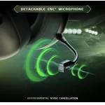 Wireless Gaming Headset with Noise Canceling Microphone – Bluetooth 5.3 – 50H Battery – Army Green