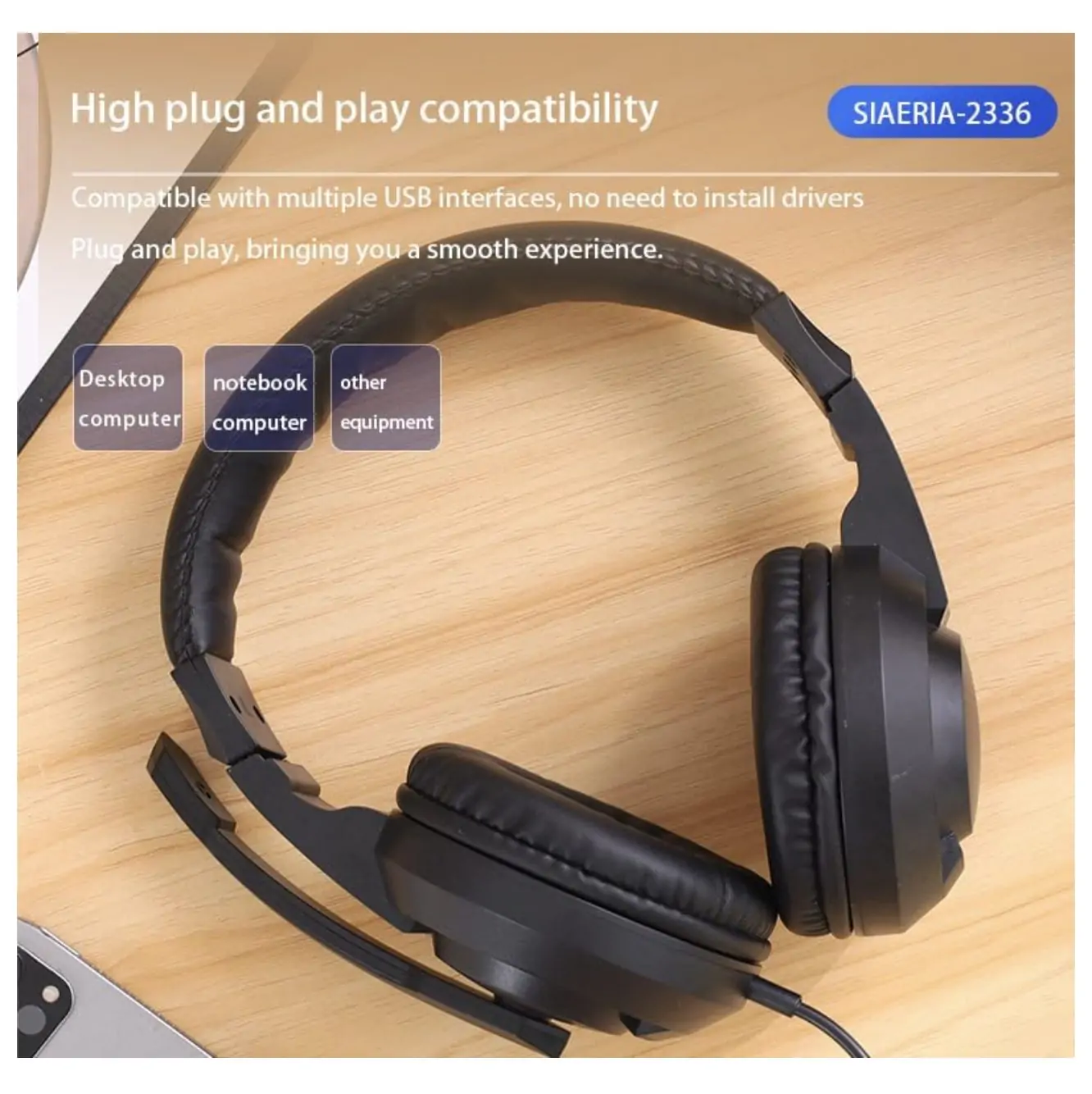 XPLUS Gaming Headset with Noise Canceling Microphone - 3.5mm Jack & RGB - Black1