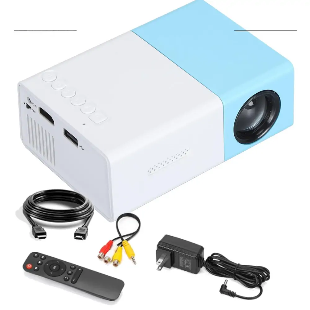 YG300 Mini Portable Projector - HDMI,USB,Audio,TF Card - Blue