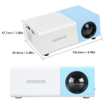 YG300 Mini Portable Projector – HDMI,USB,Audio,TF Card – Blue