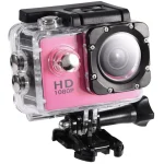 VEMONT Full HD 2.0 Inch Action Camera – 1080P 12MP 30m:98ft Underwater Waterproof with Mounting Accessories Kit – Pink