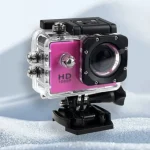 VEMONT Full HD 2.0 Inch Action Camera – 1080P 12MP 30m:98ft Underwater Waterproof with Mounting Accessories Kit – Pink