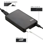 60W 2-Port AC Power Charger – 1USB 2.1A | 1PD60W USB Type-C
