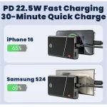 Aluminium Shell Super Fast Charging Power Bank – 22.5W PD 3.0+QC 4.0 – 20000mAh – Black
