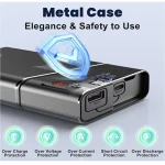 Aluminium Shell Super Fast Charging Power Bank – 22.5W PD 3.0+QC 4.0 – 20000mAh – Black