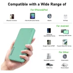 External Portable Charger – Fast Charging Power Bank – USB C in|Out – 10000mAh – Mint Greenx1