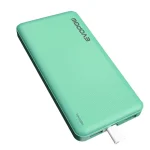 External Portable Charger – Fast Charging Power Bank – USB C in|Out – 10000mAh – Mint Greenx1