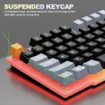Luminous USB Wired Keyboard And Mouse Set – Mechanical Keyboard – Black Grey Mixed Key Caps