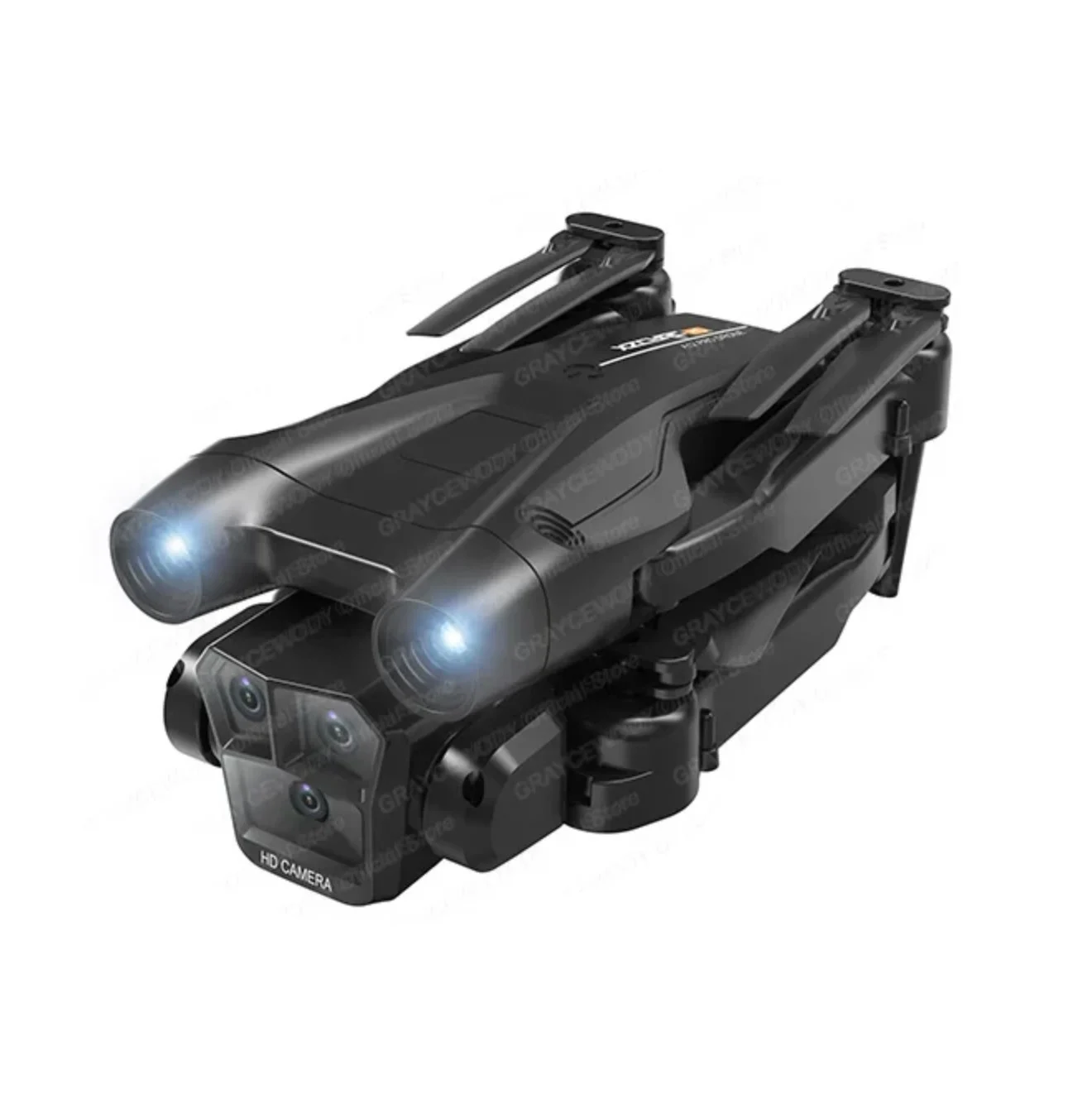 M4 4K Professinal Foldable RC Helicopter With Wide Angle Triple HD Camera WIFI FPV Height Hold - Black