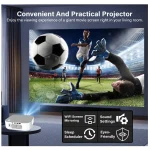 Mini Smart Portable Projector with WiFi and Bluetooth – 1920x1080P Display