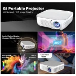 Mini Smart Portable Projector with WiFi and Bluetooth – 1920x1080P Display