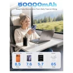 Portable Fast Charging Battery Pack with LED Display – 22.5W 50000mAh – Black