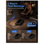 Portable Fast Charging Battery Pack with LED Display – 22.5W 50000mAh – Black