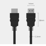 Silver Plated HDMI 1.4 Male to Male Cable – 5.5mm – 1080P