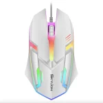 SkyLion F1 Wired 3 Keys Mouse with RGB Lighting – WHITE