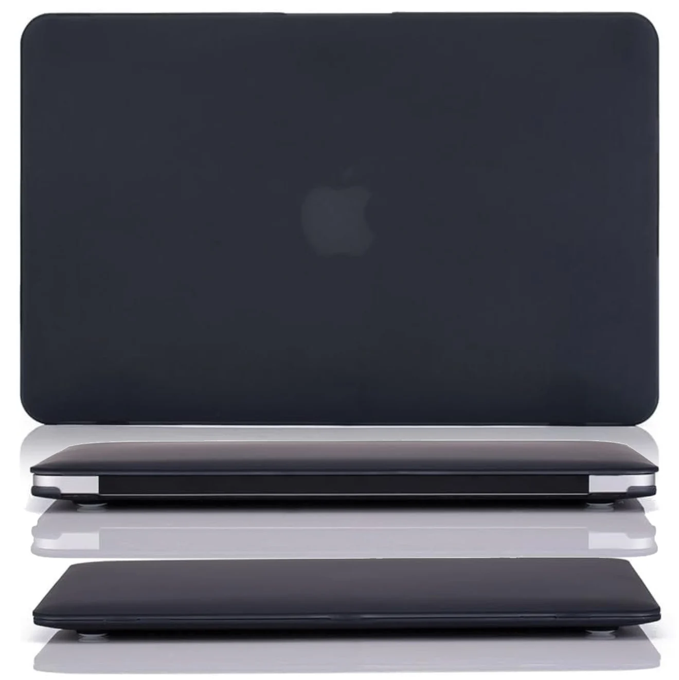 Slim Snap On Hard Shell Protective Case and Keyboard Cover for MacBook Air 13 Inch - Models A1369 & A1466 - Black