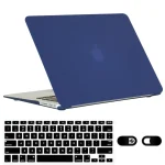 Slim Snap On Hard Shell Protective Case and Keyboard Cover for MacBook Air 13 Inch – Models A1369 & A1466 – Blue