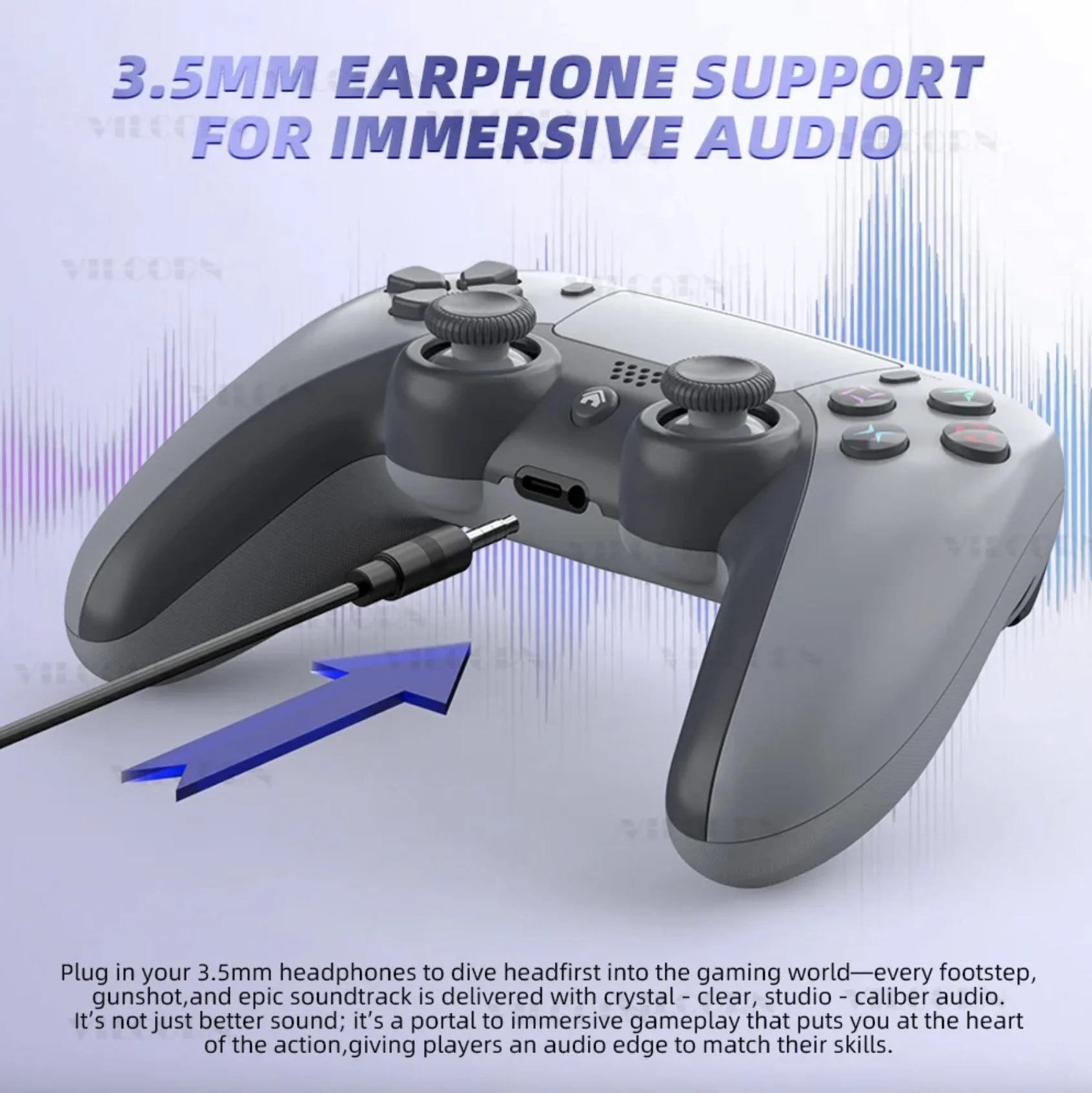 Wireless Bluetooth Gamepad For P4 PC and Steam Deck - 4