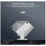 Wireless Mini Projector with WIFI 6 and 5G, 4K 1080P Support – 180° Rotatable. 17-140 Screen Display