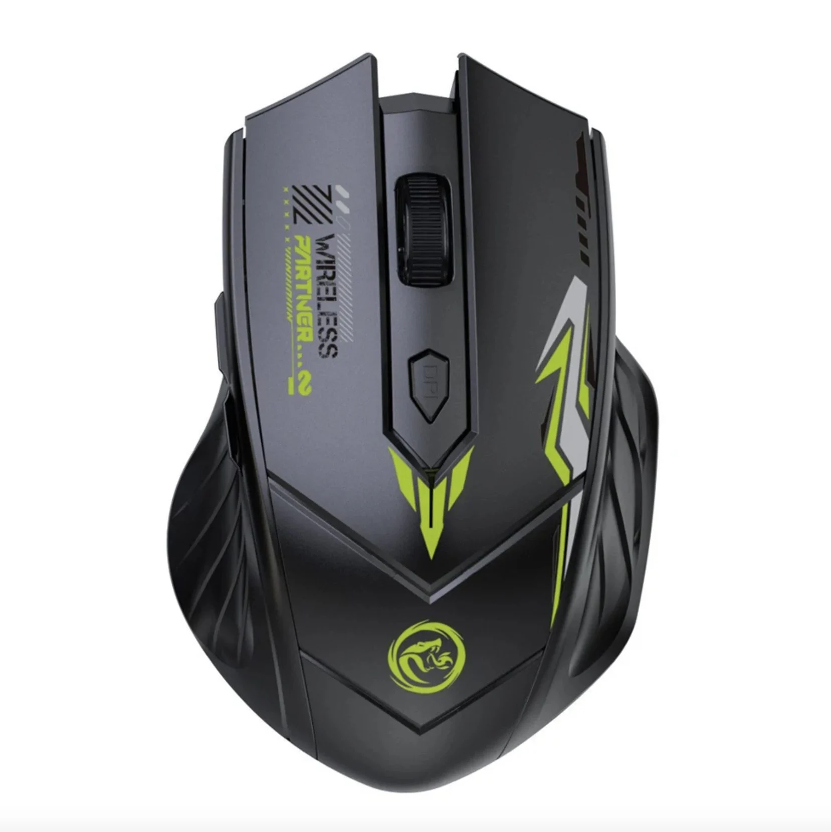 2.4G Wireless Mouse Dual-Mode Bluetooth - Blue:White - 1600 DPI BLACK