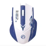 2.4G Wireless Mouse Dual-Mode Bluetooth – Blue:White – 1600 DPI – WHITE:BLUE