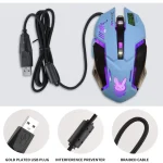 2400DPI Wired Gaming Mouse Color Backlit – Blue:Pink
